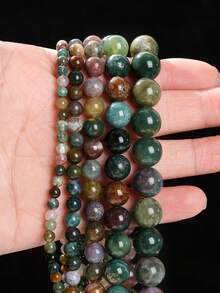 1 Strand 4/6/8/10/12mm Natural Agate Round Beads, Promote Wisdom/Chakra Balance Healing Stones, Suitable For DIY Jewelry Making/Bracelets/Necklaces And Other Jewelry Accessories