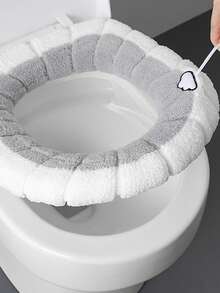 1件/2件/4件加厚马桶套，可拆卸马桶垫，针织保暖通用马桶套，可洗马桶垫，冬季柔软马桶套，马桶配件