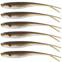Dr.Fish 5/6pcs Fishing Soft Recall Plastic Salt Water Fork Tail Drop Shot Silicone Soft Bait Worm Spill Trout Lucky Walleye Weedless