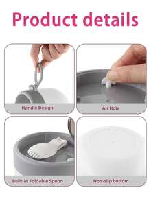 Lunch Box, Breakfast Cup, Oatmeal Cup, Yogurt Cup, Porridge Pot, Bento Box, Portable, With Lid, Spoon And Silicone Handle, Food Container, Sealed Food Storage Cup, Lunch Box Bag, Lunch Bag, Suitable For Office Workers, Students, Families, Offices, Travel, Back To School, Outdoor Camping Picnic