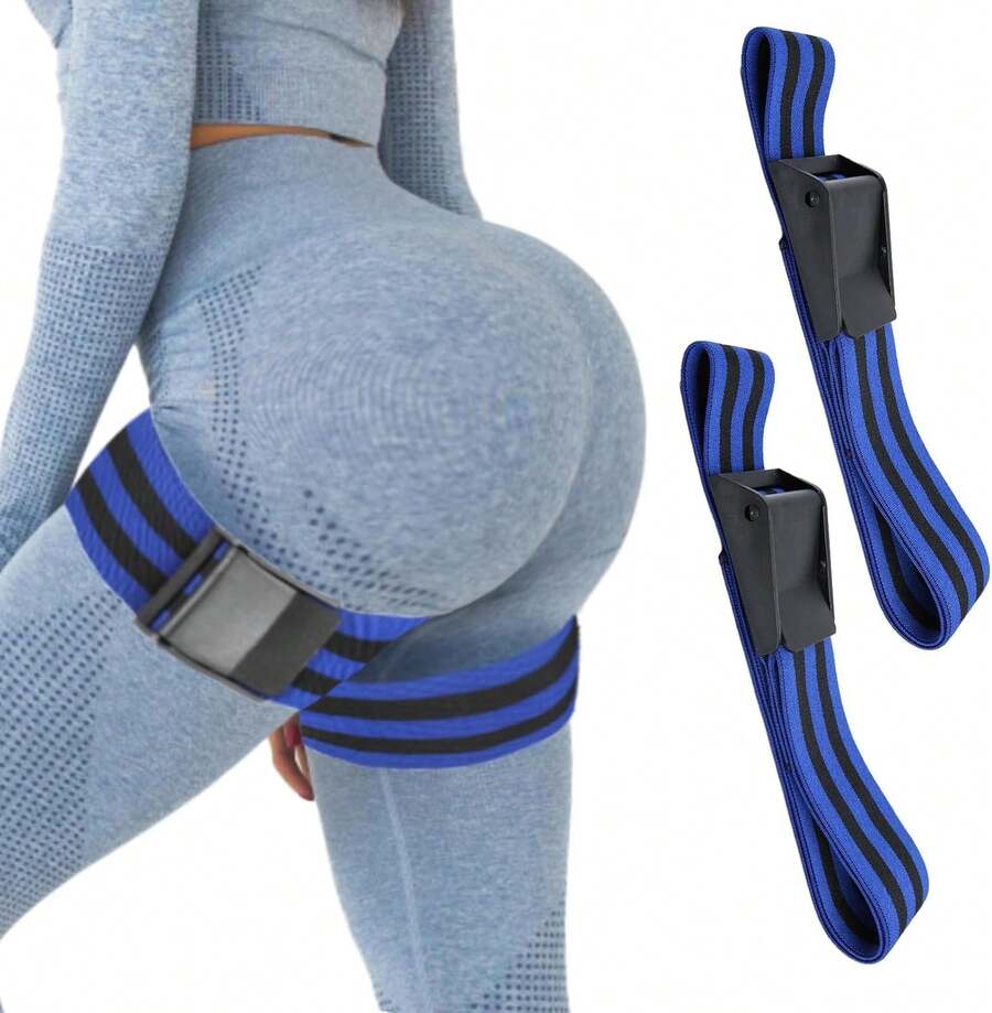 90cmAdjustable Blood Flow Restriction Bands - Polyester Skin-Friendly BFR Booty Bands| Unisex For Glute, Thigh, Arm & Hip Squat Training - 1 - View 1