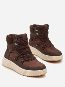 Soft Cozy Winter Boots For Women - Casual - Brown - View 5