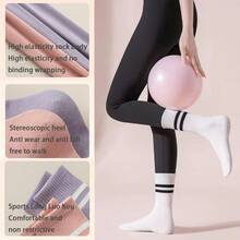 8 Pares Calcetines de Pilates y Yoga para Mujer, Calcetines Antiderrapantes Mujer Ropa Deportiva - 1 - Ver 3