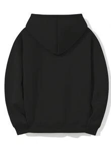 Women'S & Men'S Large Oversized Hooded Sweatshirt - Black Floral Sunflower Print With Orange/Yellow/Beige/Brown/White - Soft Fabric, Cozy Casual Pullover, Unisex Long Sleeve Hoodie For Spring/Fall, Plus Size Casual Attire, Machine Washable, Great Gift For Men & Women - Relaxed Fit, Drawstring Hood, Front Pocket, Vibrant Sunflower Design, Versatile For Casual Outings & Lounging, Sweatshirt For Women Plus Size, Plus Size Sweatshirt For Women, Sweater For Women Plus Size, Fall Plus Size - 111 - 查看 2