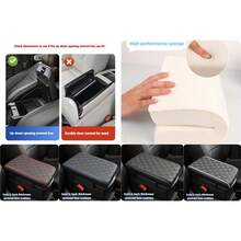 1pc 5cm/2-Inch Thick Car Armrest Pad, Thickened Pad For The Central Armrest Box, PU Leather Material, Beautiful And Generous Star Pattern, Solving The Problem Of Pets Damaging The Car Interior, And Traveling Happily - one-size - View 4