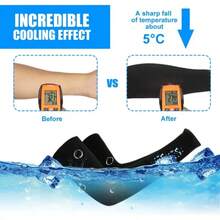 1 Paar Sonnenschutz Kühlende Armstulpen Kompression - Tattoo Cover-Up - Sonnenschutzärmel für Herren Jugendliche Schwarz Armstulpe