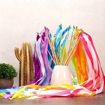10pcs Colorful Fairy Wands With Bells And Ribbons - Suitable For Weddings, Celebrations, Bachelorette Parties, Parties And Interactive Games, New Year Decorations, Valentine's Day Decorations, Christmas Decorations, Holiday Props, Fun Designs, Handcraft Details, Celebration Accessories, Event Planners, Party Hosts, Wedding Parties, Home Decor, Scene Decor, Theme Party Decorations