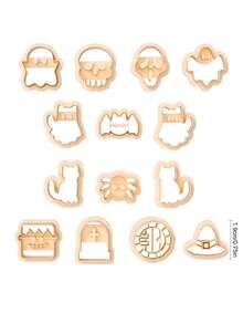 1/2/14 件万圣节粘土切割器，用于珠宝制作，哥特式南瓜骷髅耳环粘土工具，用于 DIY 饰品手工工艺品，帽子蜘蛛聚合物粘土模具，珠宝制作套件 - Clay Cutter - 查看 6