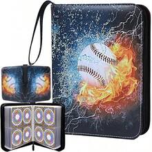 4 tarjeteros de bolsillo, álbum de tarjetas de, 400 tarjeteros de bolsillo con funda para tarjetas comerciales, tarjetero para álbum de coleccionista, juguete para regalo para (Rojo 2) 90UA - Color 2 - Ver 13