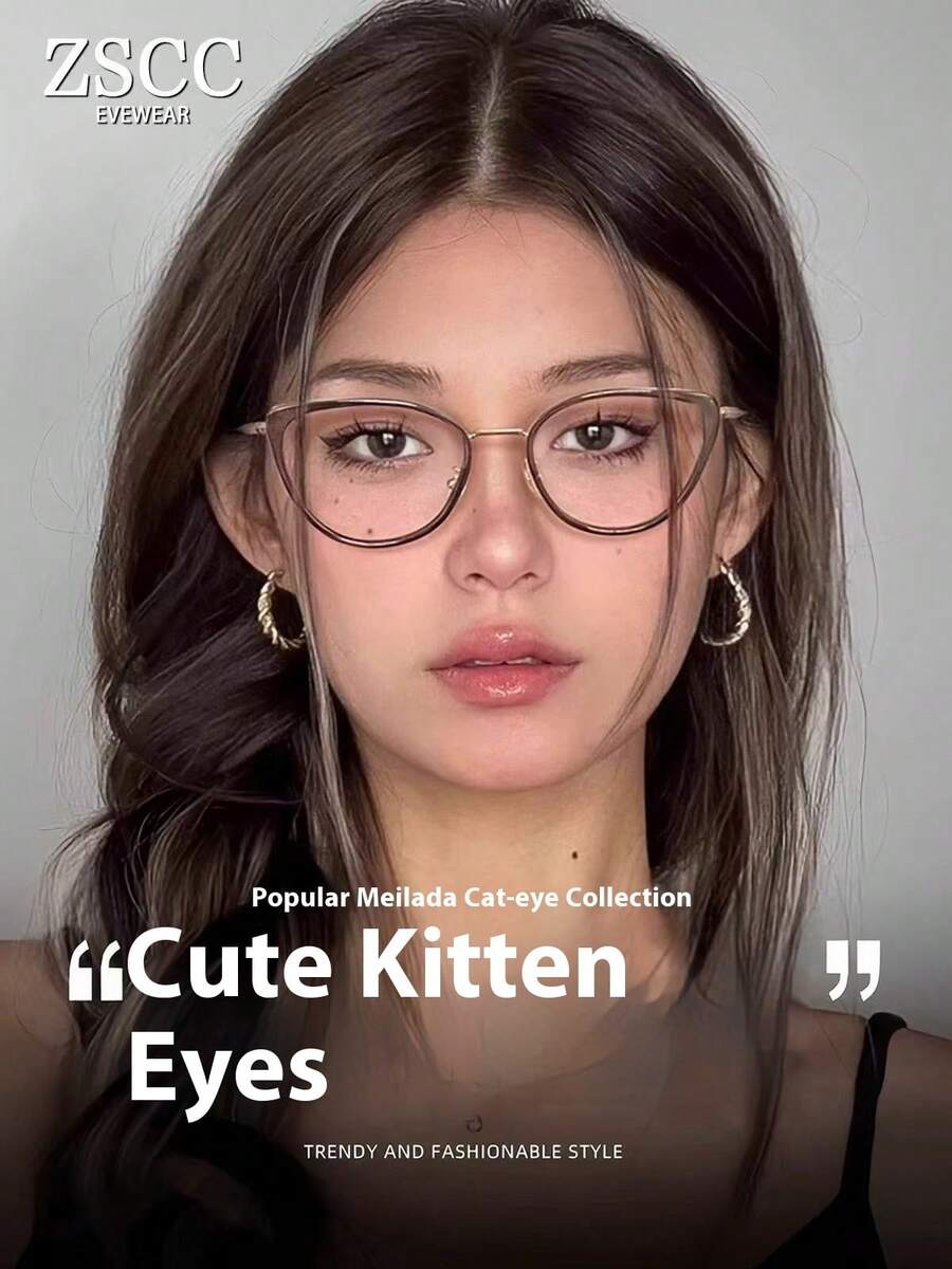 1 Kính mắt mèo phong cách retro vui tươi dành cho nữ - Màu đen cổ điển - Xem 1