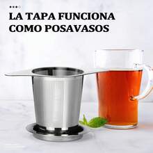 Filtro de té Para, Juego de 3 Infusor de té de Acero Inoxidable con clip Colador De Especias, Filtro de Té de Metal con cuchara de metal, Colador Té Reutilizable para Hojas Sueltas/Condimentos : Hogar y Cocina - 1 - Ver 7