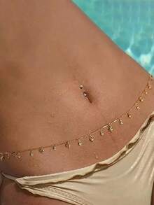 1pc Sexy Bikini Waist Chain Simple Bikini Belly Chains Summer Body Chain Beach Body Accessories Jewelry For Women Girls
