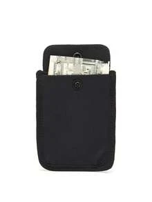 Portefeuille de soutien-gorge anti-RFID caché - Doux et agréable à la peau, réglable, fermeture à bouton pour empêcher la chute des articles, léger et respirant, lavable et réutilisable, pochette de voyage et poche cachée spécifique pour passeport, options de couleurs multiples