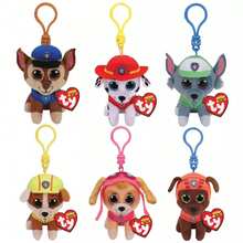 Spin Master Llavero de peluche de Paw Patrol, juguetes de peluche lindos de Paw Patrol para niños y niñas, juguetes de peluche mini divertidos de Paw Patrol, juguetes de peluche adorables de Paw Patrol, juguetes de peluche abrazables, animales de peluche suaves, llaveros para niños