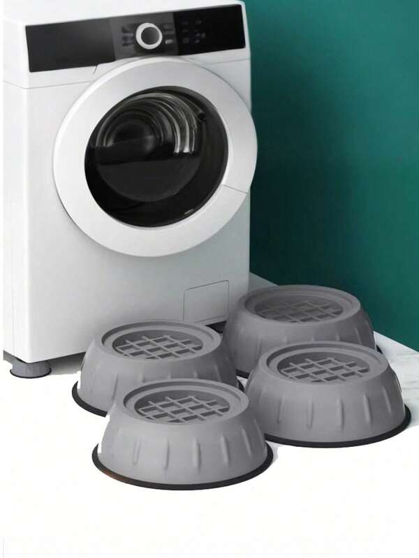 4 tampoane antiderapante pentru mașina de spălat, picioare de nivelare pentru reducerea șocurilor și zgomotului, pentru mașina de spălat cu uscător și frigider - Stabilizatoare reglabile anti-mers mențin aparatele stabile și silențioase!