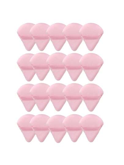 Zestaw 20 puszek do makijażu, miękki, trójkątny puder mineralny do makijażu twarzy