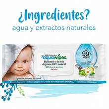AQUAWIPES Pack 12 Paquetes Toallitas Húmedas x50 unidades| Total 600 Toallitas| Para Bebé| Suaves y Delicadas - 50 Unidad (Paquete de 12) - Ver 4