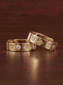 2 件 18K 镀金水晶恶魔眼复古风格耳环，适合女性的完美礼物 - B9885 - 查看 7