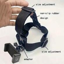 1pc Adjustable Head-Mounted Phone Camera Premium Holder, First-Person Perspective Filming, Suitable For Sports, Cycling, Live Streaming. The Adjustable Design Allows Users To Easily Capture Footage From Their Own Perspective And Conveniently Record Memorable Moments Or Share Unique Experiences. - Black - View 9