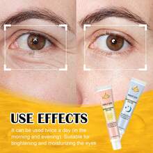 SUMIFANG Juego de crema hidratante para ojos de día y noche - Cuidado diario e hidratación, hidratación profunda, reafirmación de la piel alrededor de los ojos - Conveniente, de fácil absorción, sin alcohol - Contiene ácido hialurónico, extracto de granada, que bloquea la humedad en tu piel