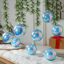 9 piezas Juego de adornos navideños, Bolas de Navidad de 8CM, Decoración colgante brillante para el árbol de Navidad, Bolas decorativas de colores, Decoración colgante de discoteca, Adecuado para Navidad, Halloween, Boda, Día de San Valentín y Año Nuevo, Ideal para decoración de fiestas en el hogar y regalos de celebración, Decoraciones navideñas, Decoración de escena navideña Decoraciones navideñas para el hogar Regalos de Navidad Decoración navideña - Multicolor - Ver 2