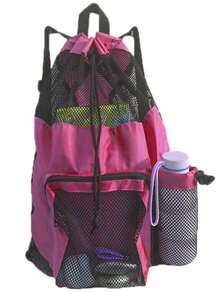 Summer Beach Mesh Backpack/Mesh Drawstring Backpack Beach Bag/Breathable Mesh High-End Beach Backpack - Large Capacity Swimming Bag, Lightweight Gym Bag, Large Capacity Drawstring Gym Bag, With Wet Pocket, Suitable For Beach, Pool, Sports, Applicable For Swimming, Sports And Outdoor Travel - Multicolor - View 8