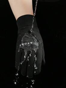 1pair Men's Winter Warm Thermal Lined Gloves For Riding, Touch Screen, Windproof And Waterproof, Outdoor Sports, Driving, Riding Electric Cars,Suitable For Cycling,Riding Motorcycle And Skiing,Black Gloves,Winter Hand Warmers - Black - View 8