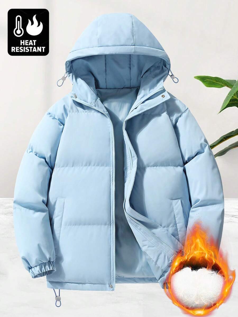 Men's Jacket, Simple Solid Color Hooded Jacket, Fashion Comfortable Casual Sports Outerwear, Large Pocket Design Sports Jacket