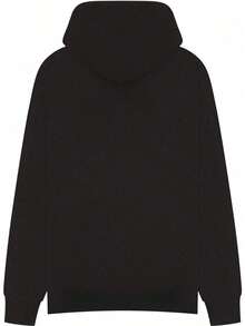 Y2K Gothic Punk Flaming Skulls Biker Grunge  Black Graphic Hooded Sweatshirt, Skulls Shirt, Unisex Hooded Sweatshirt, Gift For Men - Black - View 4