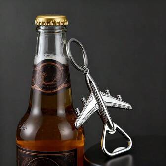 1pc Bottle Opener Key Chain, Creative Little Gift Guitar Beer Bottle Opener Christmas Special Offer, Multifunctional Bottle Opener Keychain Tool,Portable Stainless Steel Beer Bottle Opener Stainless Steel Men's Keychain Gift - Airplane And Guitar Styles, Car Keychain, Everyday Carry Bag And Backpack Tool Car Accessories Bag Charm Backpack For School Cute Goth Y2k