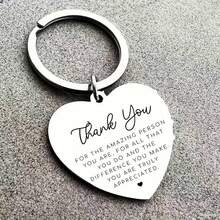 1pc Heart-Shaped Keychain, Personalized Thanksgiving, Christmas, Birthday Gift For Friends, Colleagues, Family