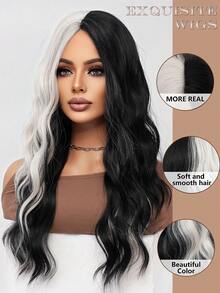 角色扮演假发 黑色挑染金色水波长卷发假发 26 英寸中分风格 Greta 万圣节圣诞节假发 服装假发 街头朋克假发 Y2K 摇滚假发 蓬松自然女士合成耐热纤维假发 适合日常派对假发 音乐节假发 前卫学院风格假发 现代时尚哥特式假发 - 挑染黑色 - 查看 12