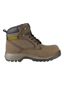 Bota Industrial Trabajo Dama Casco Poliamida Café  Calzado Profesional Resistente Duradera Confortable Seguridad Antideslizante Diseño Ergonómico Plantilla Acolchada Material Premium Impermeable Protección Laboral Zapatos Mujer Trabajos Pesados - Marrón Mocha - Ver 2