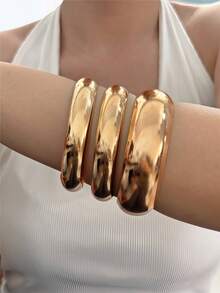 1-25pcs Minimalist Five-Pointed Star Bracelet Set - Yellow Gold - View 11