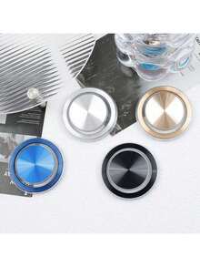 1pc Electroplated CD Pattern Magnetic Air Cushion Phone Holder, CD Pattern Magnetic Transparent Air Cushion Phone Holder, Round CD Pattern Magnetic Transparent Air Cushion Phone Holder, Expandable Air Cushion Slouchy Phone Holder - Multicolor - View 7