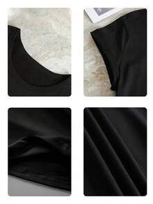 Playera manga corta con estampado de Moño - Negro - Ver 3