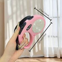 1pc Elegant Rhinestone Studded Pink Retractable Dog Leash, 10ft Durable Pet Lead With Ergonomic Handle And Keychain Clip, Outdoor Walking Rhinestone Dog Leash, Fashionable & Portable Pet Leash For Travel, Birthday Party, Holiday Gift, Decorative Artwork, Halloween, Thanksgiving, Christmas