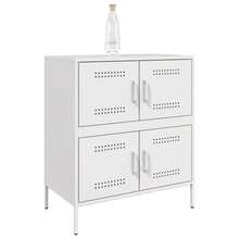 Sideboard White 68x39x79 Cm Steel - White - View 5