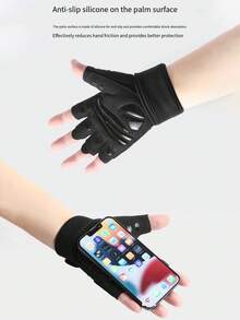 2pcs Weight Lifting Gym Workout Gloves With Wrist Wrap Support For Men & Women, Full Palm Protection, For Weightlifting, Training, Fitness, Hanging, Pull Ups