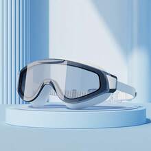 1pc Large Frame Adult Gradient Electroplated Swimming Goggles, Waterproof Anti-Fog High Definition Wide Vision Swim Goggles, Unisex UV Protection - Multicolor - View 12