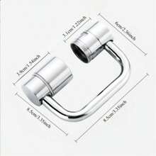 Rotatable Faucet Aerator Extension - 2-Mode Splash Control, 360° Swivel Sprayer Attachment For Kitchen & Bathroom Sinks, Effortless All-Angle Water Flow Adjustment - Silver - View 9