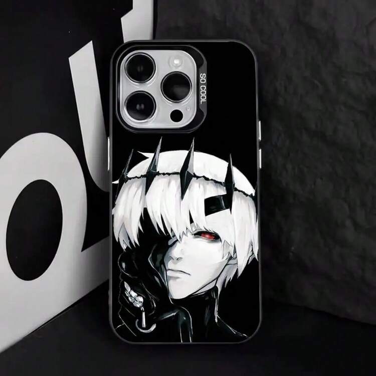 Funda de Teléfono Anime  para 17,16,15,14,13,12,11,Pro,Max,Plus,E Anti Caída Negra Mate Dura - z8 - Añade 2