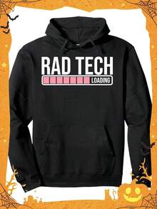 Rad Tech Loading Pullover Hoodie For Teens, Crew Neck Sweatshirt, Ultra Soft, Breathable, Casual Loose Y Long Sleeve Hooded Sweats,Fall Hoodies,Men's Fall Clothes,Street Wear,Halloween,Mens Hoodies,Y2k Clothes,Jesus Hoodie,Thanksgiving Day,Nightmare Before Christmas,Christmas - Black - View 1