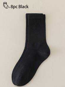 40 piezas/30 piezas/24 piezas Calcetines deportivos cómodos unisex, calcetines largos para hombres, adecuados para deportes y entrenamiento, calcetines largos para mujeres, uso casual y de negocios, antibacterianos, suaves, negros y blancos, resistentes al olor, transpirables, suaves y ligeros, adecuados para otoño/invierno, 20 piezas/10 piezas/8 piezas/6 piezas/4 piezas/2 piezas, otoño