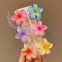 6 Piece Set Suitable For The Beach, Featuring A Mixed Color Gradient Egg Flower Hair Clip With A Fashionable And Elegant Style. It Is Suitable For Hair Accessories Such As Outings And Commutes, And Is Suitable For Various Scenarios Such As Travel, Daily Dressing, Dating, And Commuting, Enhancing The Delicate Feeling Of Small Items, Compact Hair Clip - Màu sắc ngẫu nhiên - Xem 2