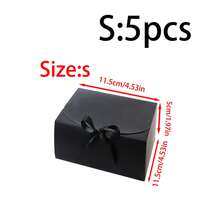 3/5/15件带盖礼品盒，白色黑色10.6X8X3.2英寸礼品盒，伴娘求婚盒（带丝带），牛皮纸盒，适用于婚礼、包装、礼物、生日、圣诞节、派对