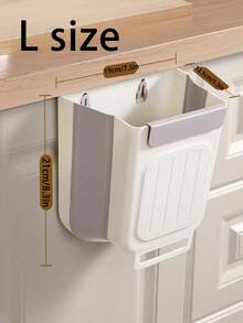 1 件可折叠壁挂式垃圾桶，多功能大容量大直径垃圾收集不能弯曲，厨房柜门悬挂式折叠垃圾桶，壁挂式食物垃圾桶容器，浴室厨柜书桌抽屉卧室垃圾袋架，橱柜悬挂式垃圾收纳，汽车垃圾收纳，厨房配件 - 灰色 - 查看 8