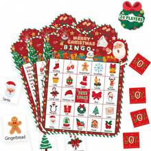 Christmas Bingo Game, 24 Players Christmas Bingo Cards,Christmas Party Game For Classroom Activities, School Carnivals, Office Events, Family Nights,And Holiday Entertainment, Christmas Party Supplies - Multicolor - View 12