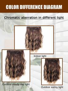 Clip In Hair Extensions 4 PCS/Set 12 Inch Short Water Wave Hair Extension For Women Heat-ResistantSynthetic Hair Extensions Hairpieces