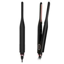 UKLISS 二合一迷你美发造型工具：1/3 英寸铅笔形直板夹（直发器和卷发器） - 便携式旅行装，可调节温度，自动断电 | 适合女性、短发、精灵短发和留胡须 | 时尚黑色设计，搭配铜色点缀（黑金配色） - 英規插(220-240V) - 查看 12